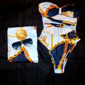 Swimsuit and a pair of sunglasses for one price